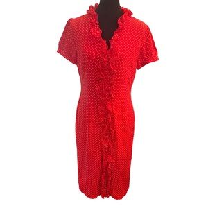 Red Polka Dot Ruffle Dress